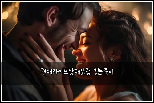 현대라이프상해보험 검토준비 