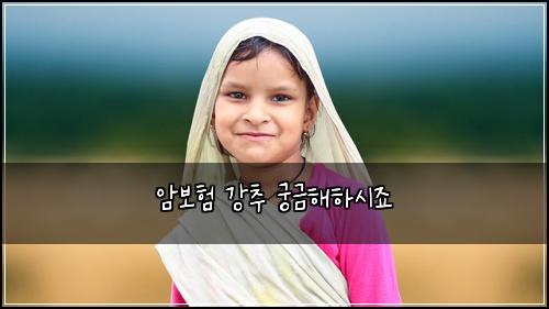 암보험 강추  궁금해하시죠