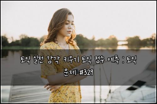 토익 실전 감각 키우기 토익 점수 예측 : 토익 문제 #329