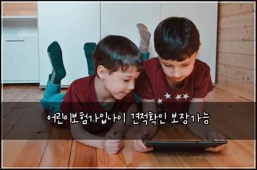 어린이보험가입나이 견적확인 보장가능