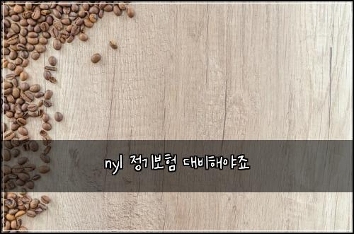 nyl 정기보험 대비해야죠 