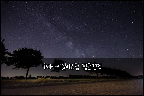 7세아이실비보험 평균견적 