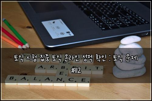 토익 시험 집중 토익 온라인 성적 확인 : 토익 문제 #112