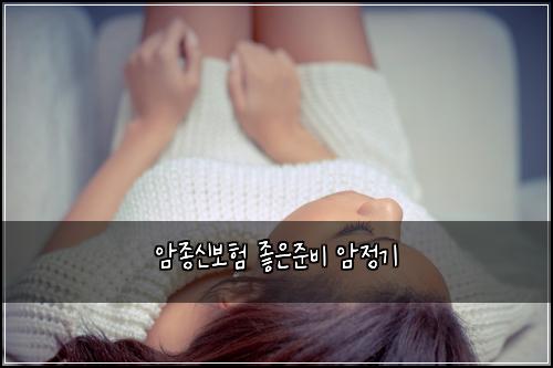 암종신보험 좋은준비  암정기