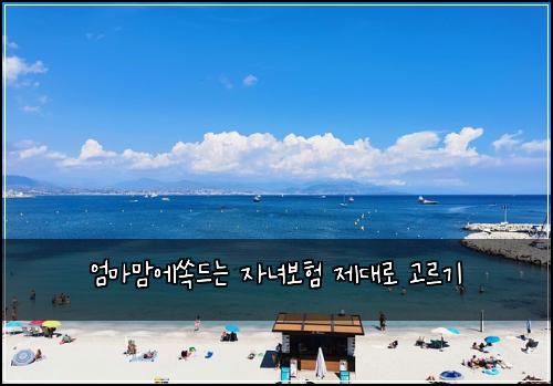 엄마맘에쏙드는 자녀보험 제대로 고르기