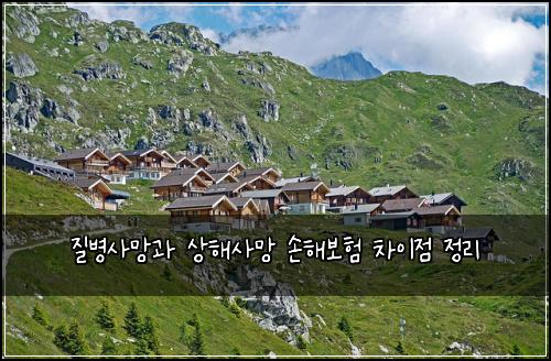 질병사망과 상해사망 손해보험 차이점 정리