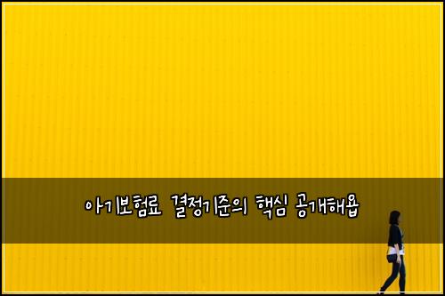 ์๊ธฐ๋ณดํ๋ฃ ๊ฒฐ์ ๊ธฐ์ค์ ํต์ฌ ๊ณต๊ฐํด์ฅ