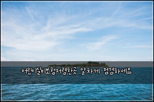 어린이실비보험저렴한곳 알차게 점검하세요