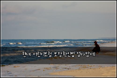 현대 어린이보험 보장확인법  엄마맘에