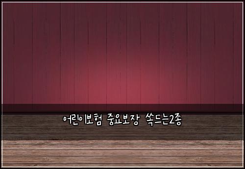 어린이보험 중요보장  쏙드는2종