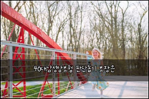40대남성암보험 판단돕기  보장은