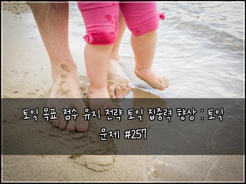 토익 목표 점수 유지 전략 토익 집중력 향상 : 토익 문제 #257