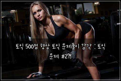 토익 500점 향상 토익 문제풀이 감각 : 토익 문제 #279