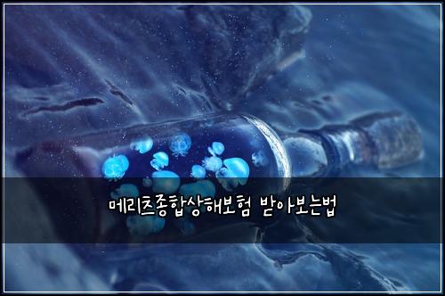 메리츠종합상해보험 받아보는법 