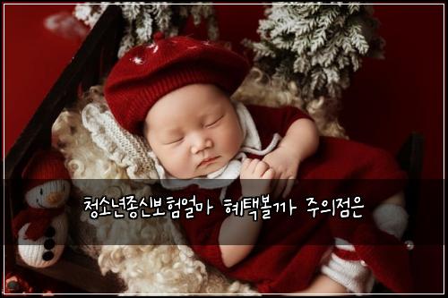 청소년종신보험얼마 혜택볼까 주의점은