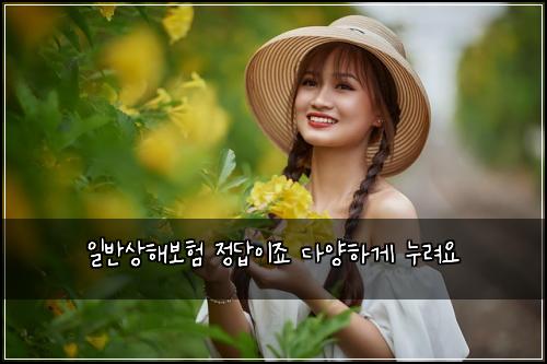 일반상해보험 정답이죠  다양하게 누려요