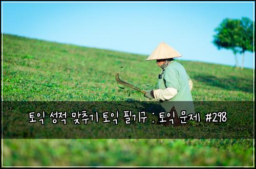 토익 성적 맞추기 토익 필기구 : 토익 문제 #298