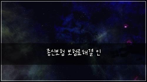 종신보험 보험료해결  인
