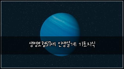 생명보험57세 인생설계 기초지식