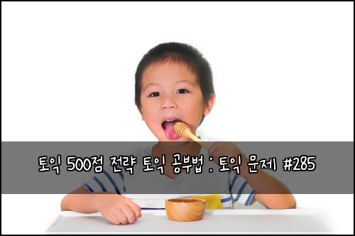 토익 500점 전략 토익 공부법 : 토익 문제 #285