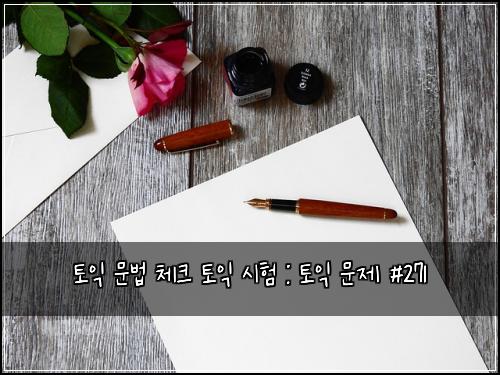 토익 문법 체크 토익 시험 : 토익 문제 #271