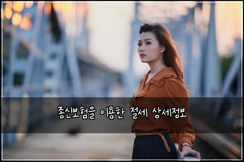 종신보험을 이용한 절세 상세정보