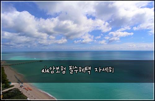 aia암보험 필수혜택  자세히