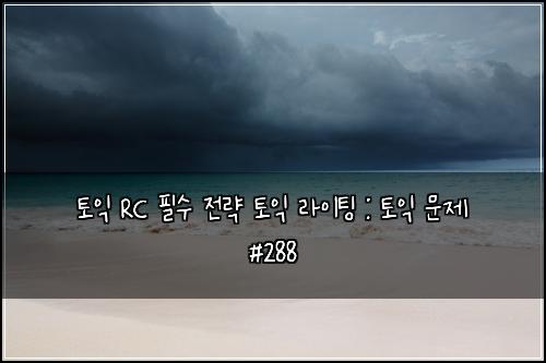 토익 RC 필수 전략 토익 라이팅 : 토익 문제 #288