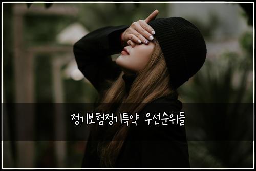 정기보험정기특약 우선순위들