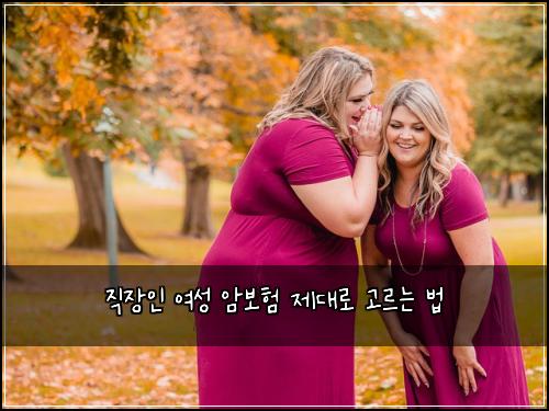 직장인 여성 암보험 제대로 고르는 법