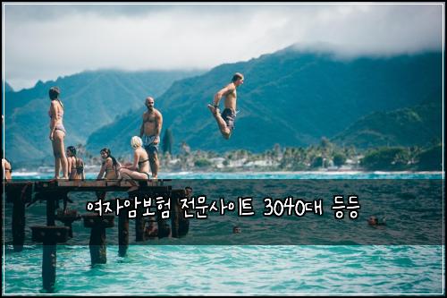 여자암보험 전문사이트  3040대 등등