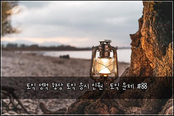 토익 성적 향상 토익 응시 인원 : 토익 문제 #88