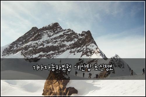 기아자동차보험 계산팁  최신정보