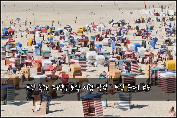 토익 독해 해석법 토익 시험 당일 : 토익 문제 #4