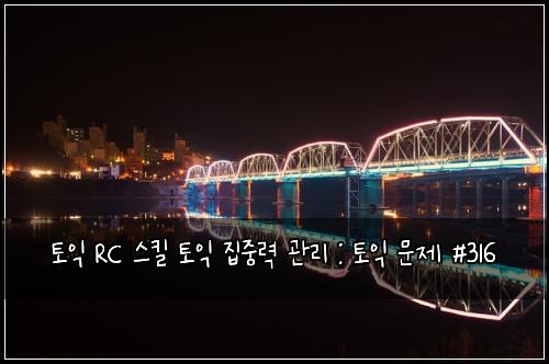 토익 RC 스킬 토익 집중력 관리 : 토익 문제 #316