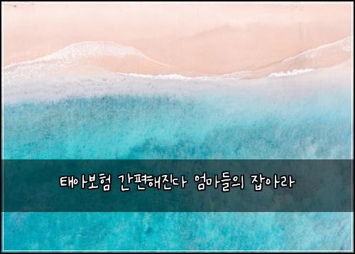 태아보험 간편해진다  엄마들의 잡아라