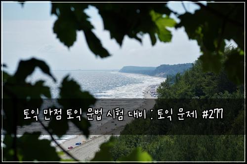 토익 만점 토익 문법 시험 대비 : 토익 문제 #277