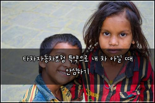 타차자동차보험 특약으로 내 차 아닐 때 안심하기
