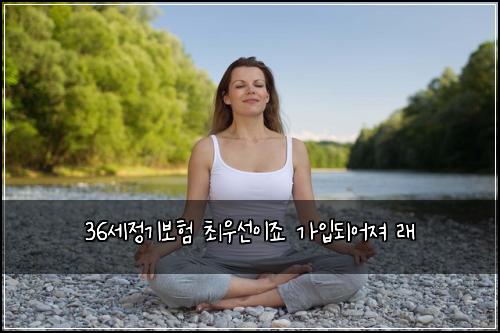 36세정기보험 최우선이죠  가입되어져 래